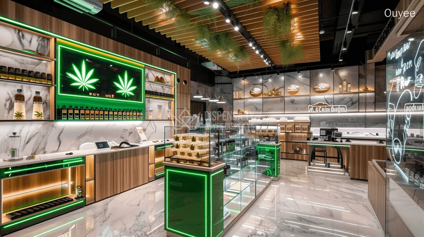 cannabis glass display cabinet manufacturing - Ouyee