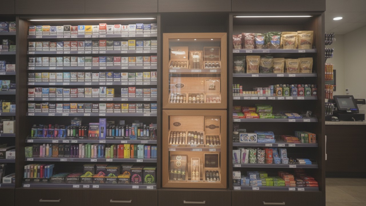 cigarette and tobacco fixtures