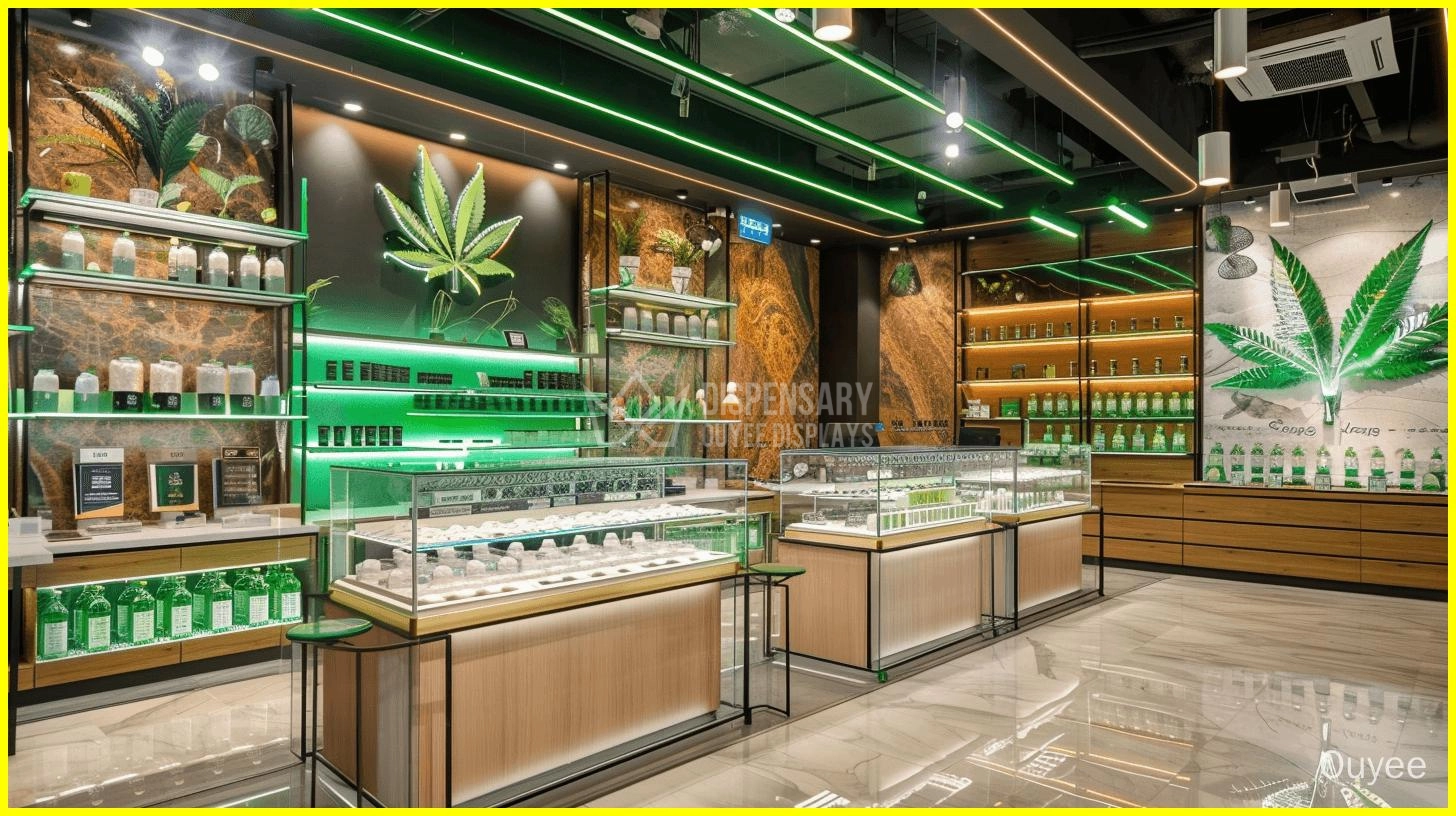 custom cannabis glass display cabinet - Ouyee