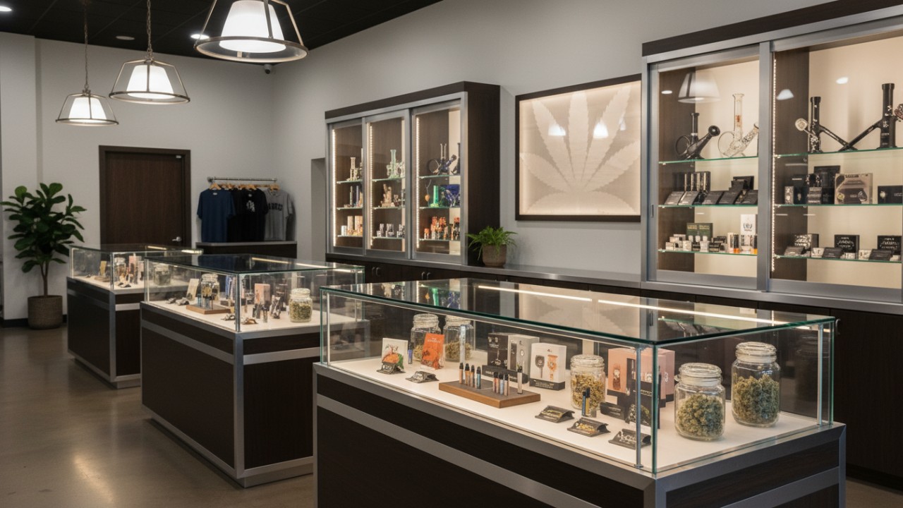 custom dispensary showcases