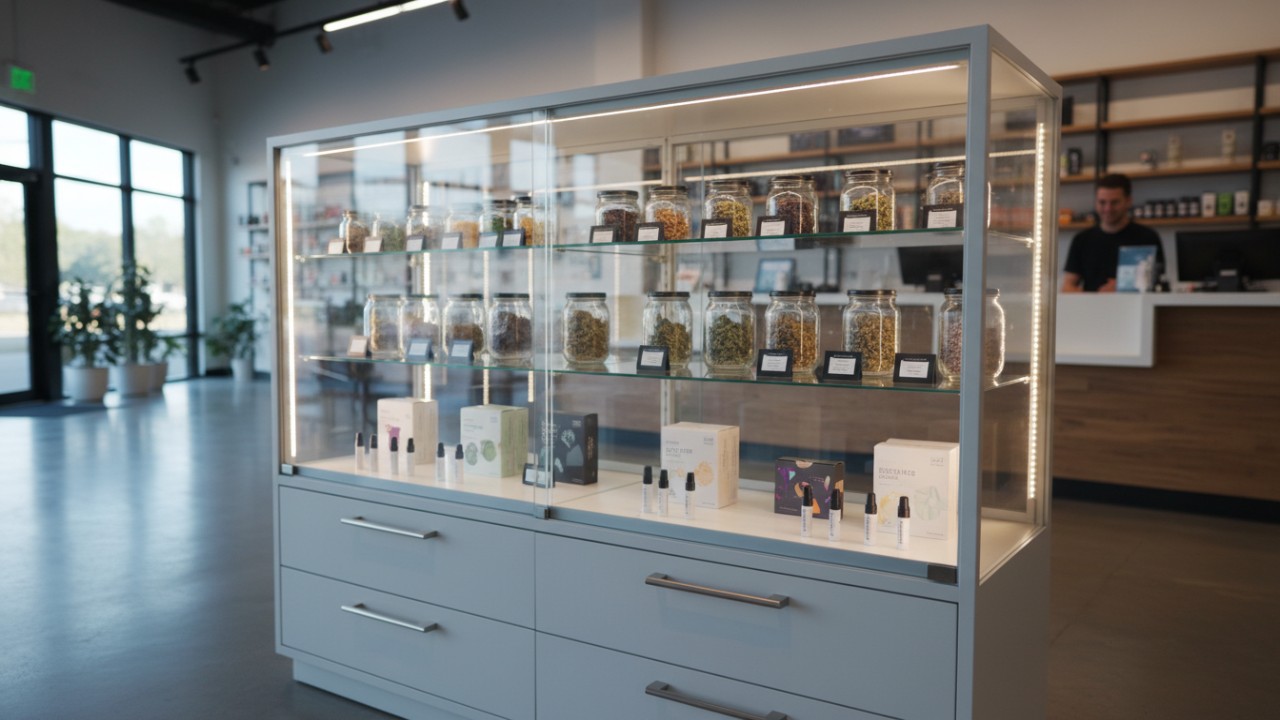 display cabinet for dispensary