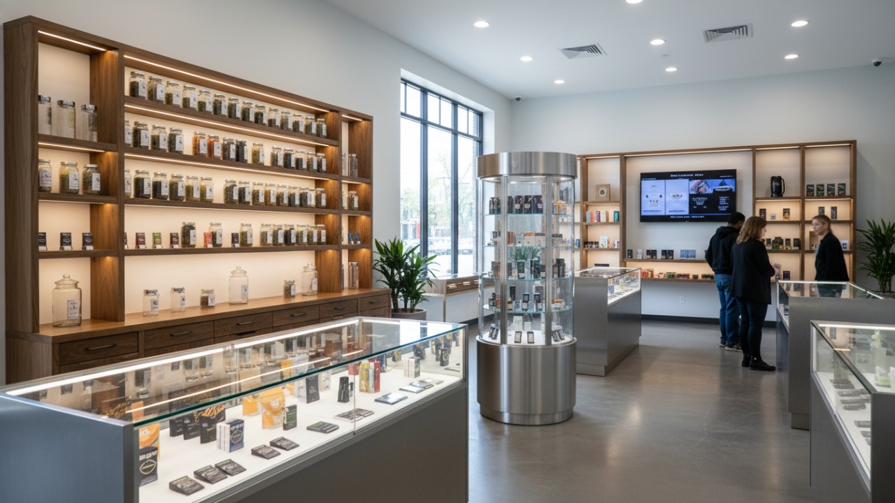 display fixtures for dispensaries