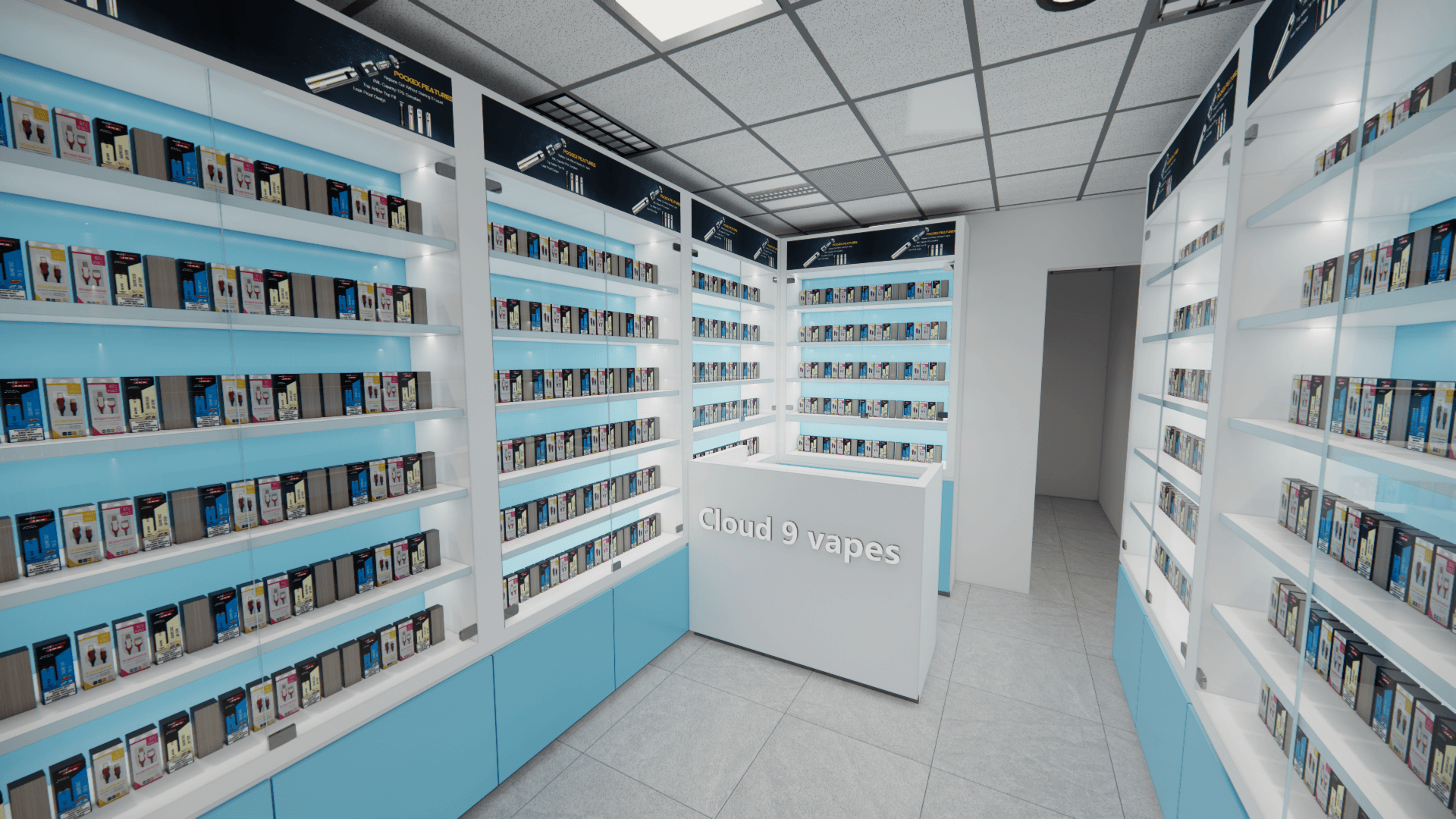 e cigarette display rack factory