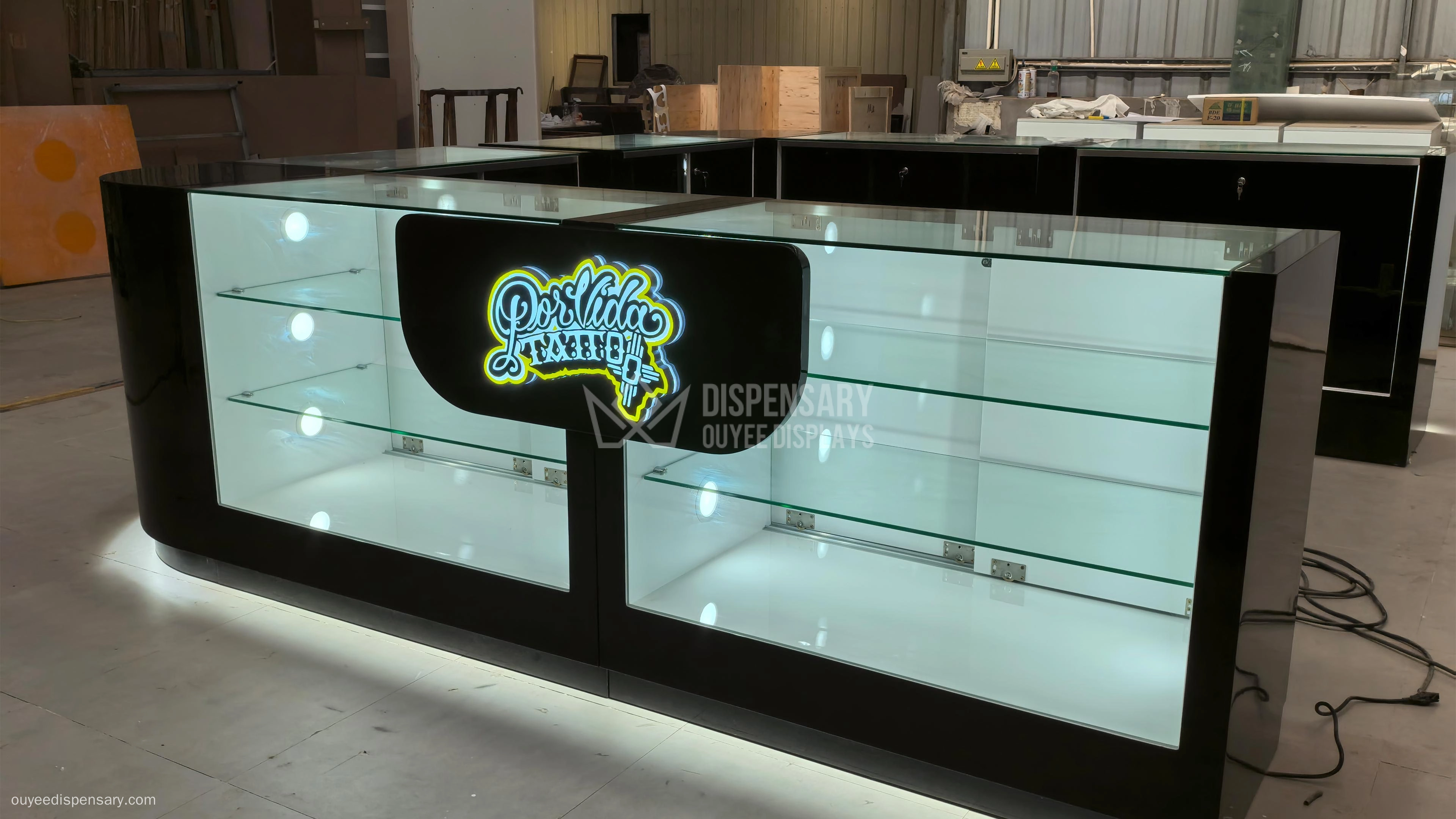 factory custom dispensary display cases - Ouyee