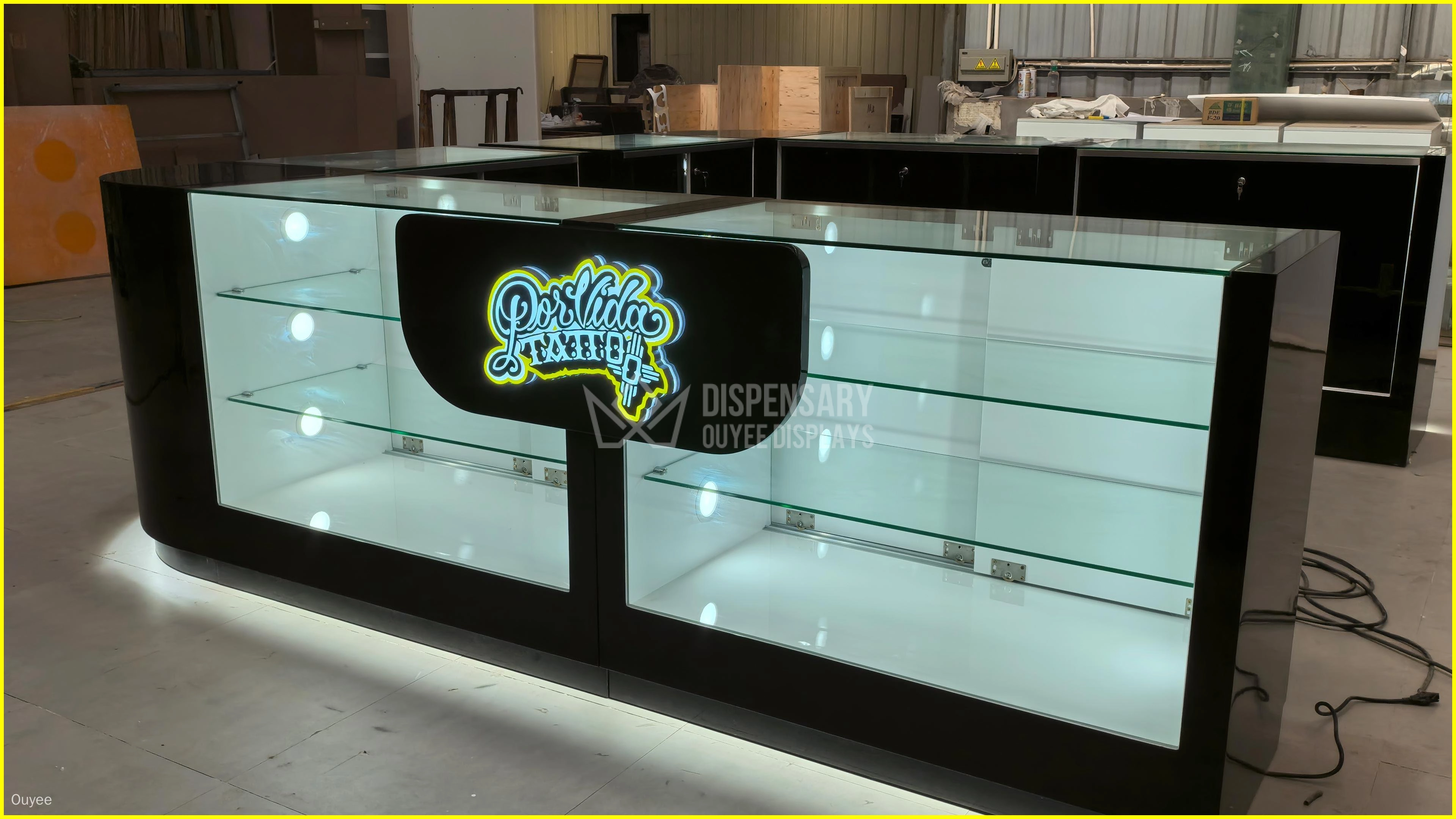 factory custom dispensary display cases - Ouyee