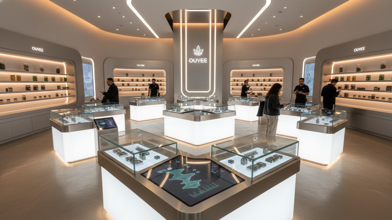 Futuristic_2026_marijuana_dispensary_interior_featuring_high_tech_modular_display_cases_and_interactive_technology_