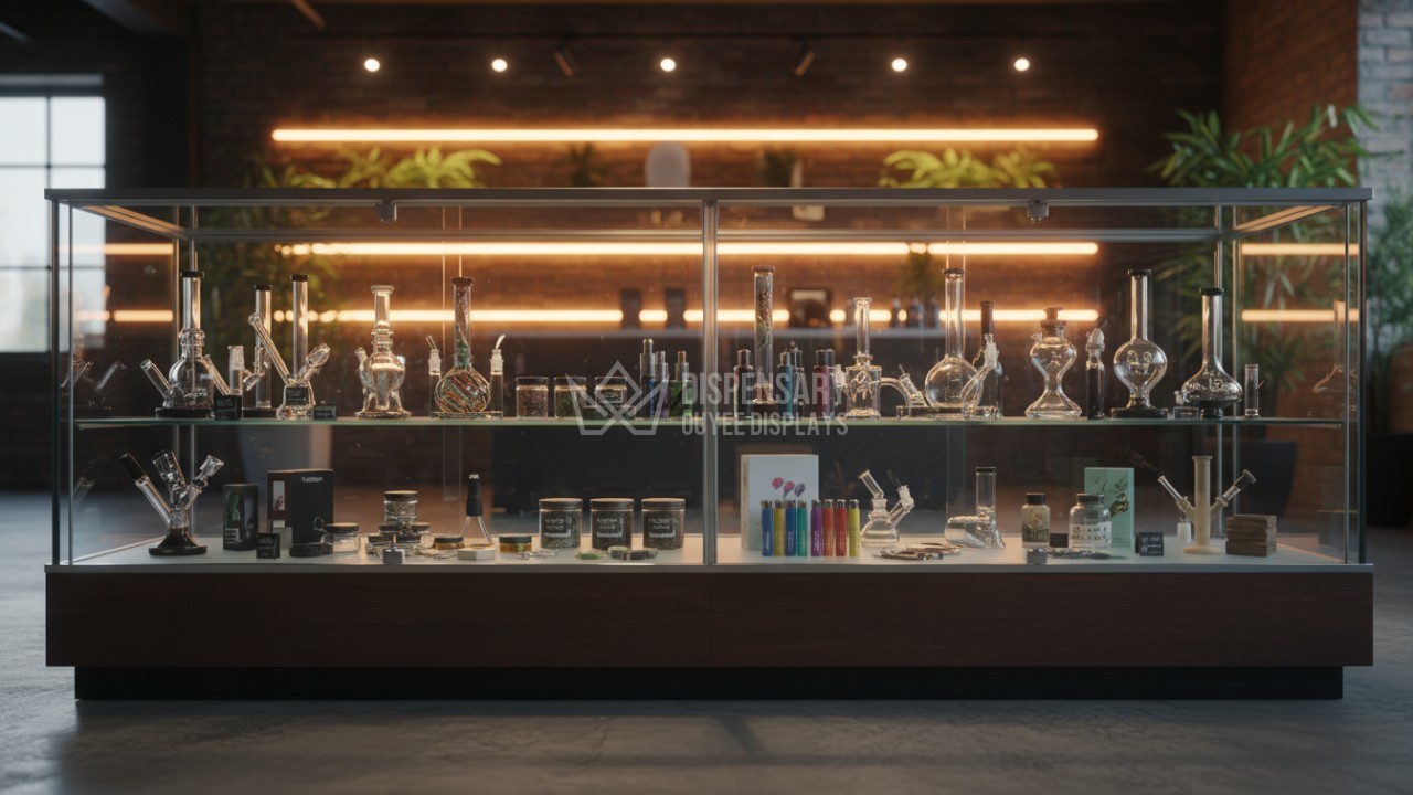 glass display case for smoke shop