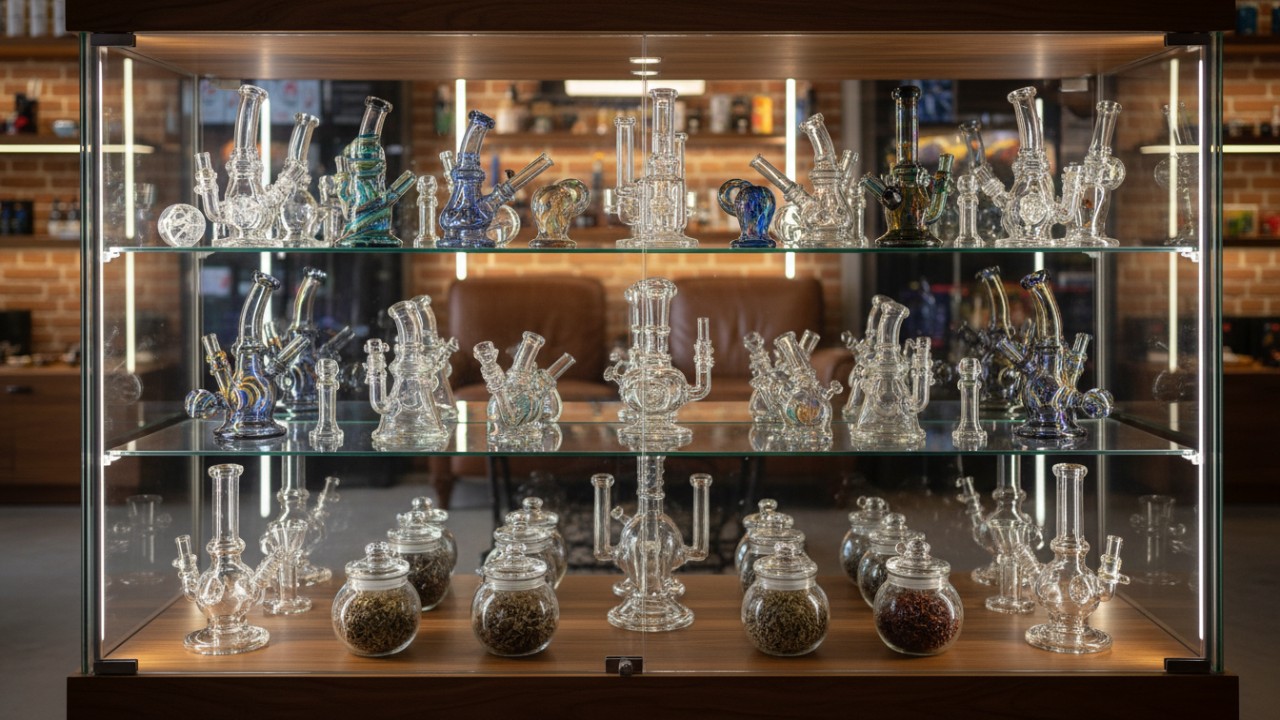glass tobacco showcases