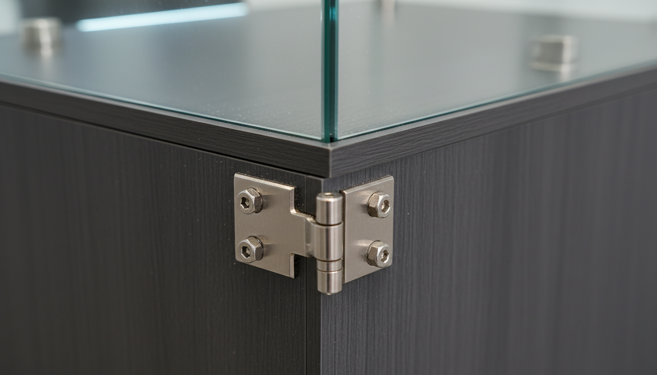 Heavy-duty hinges and scratch-resistant dispensary cabinet surfaces