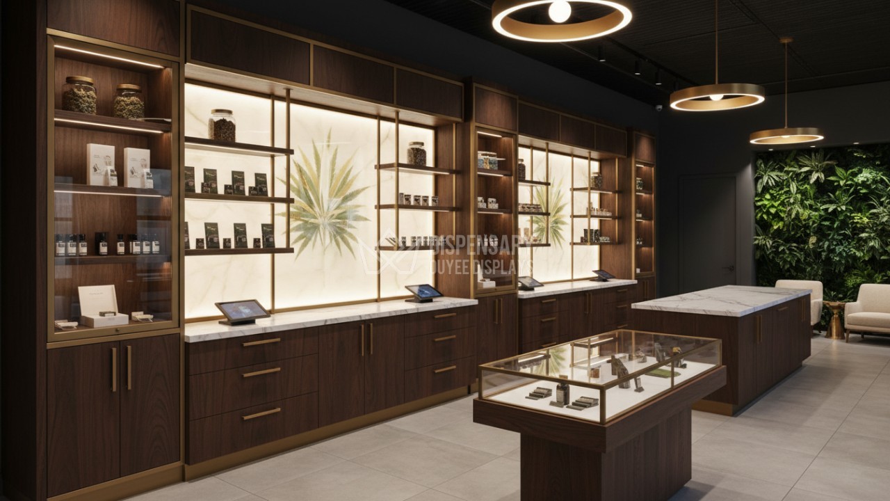High-end cannabis retail fixtures