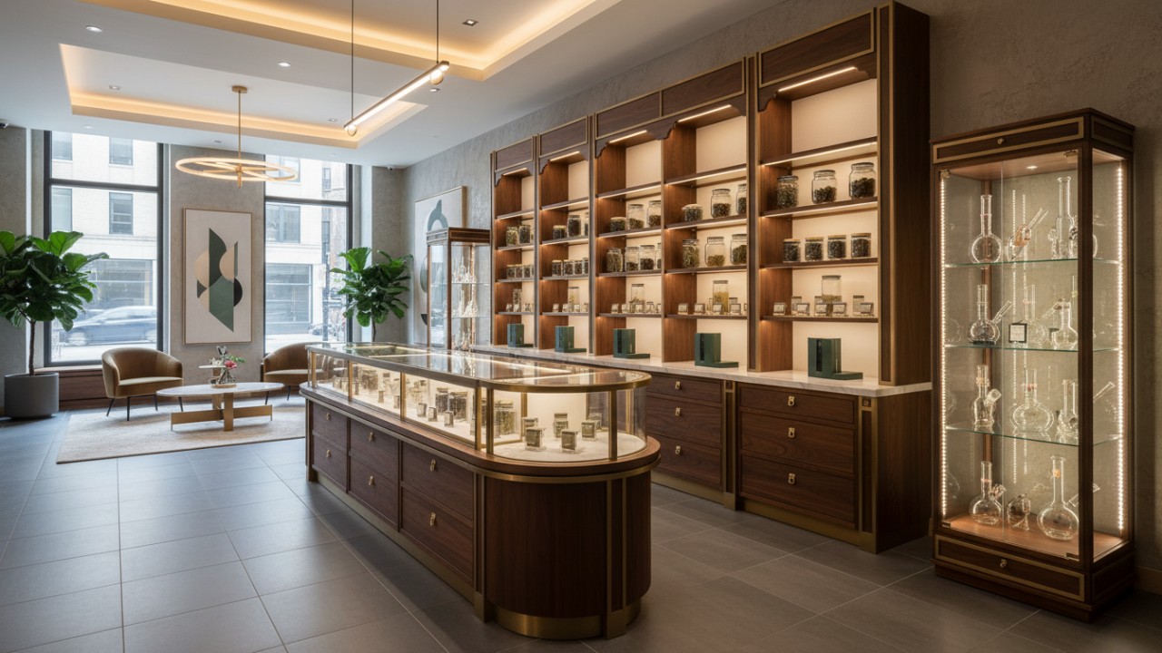 luxury dispensary fixture design