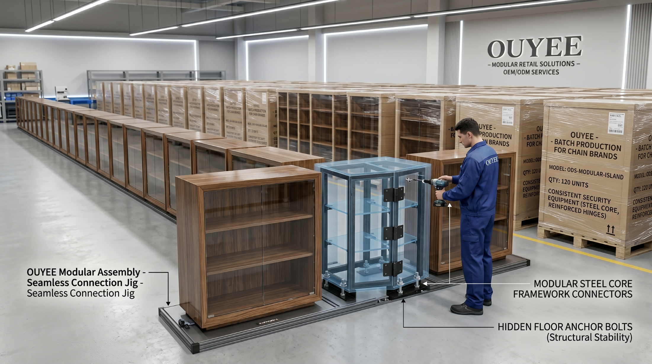 modular OEM cannabis retail display showcases