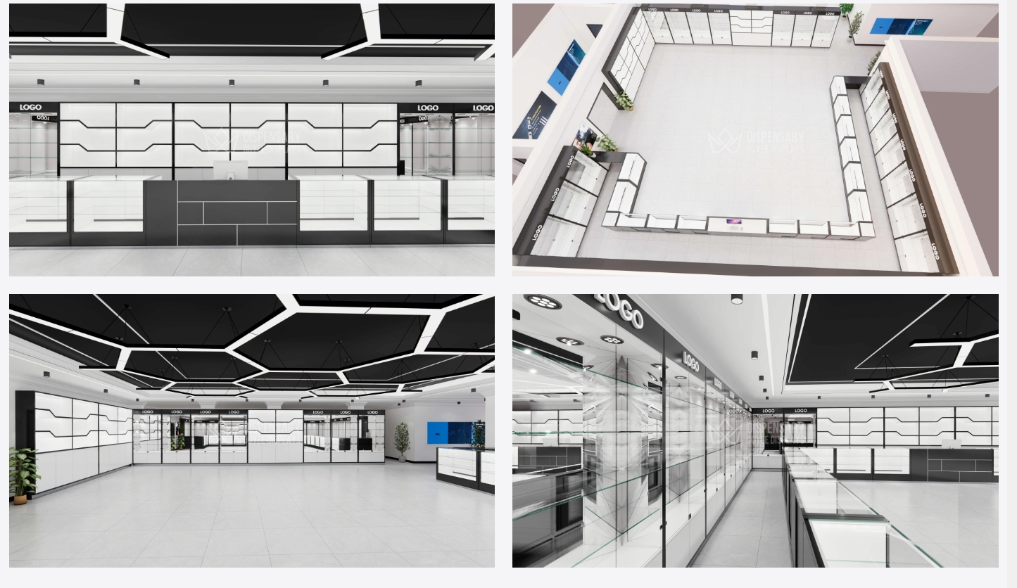 Ouyee Tempered Glass Vape Shop Fixtures