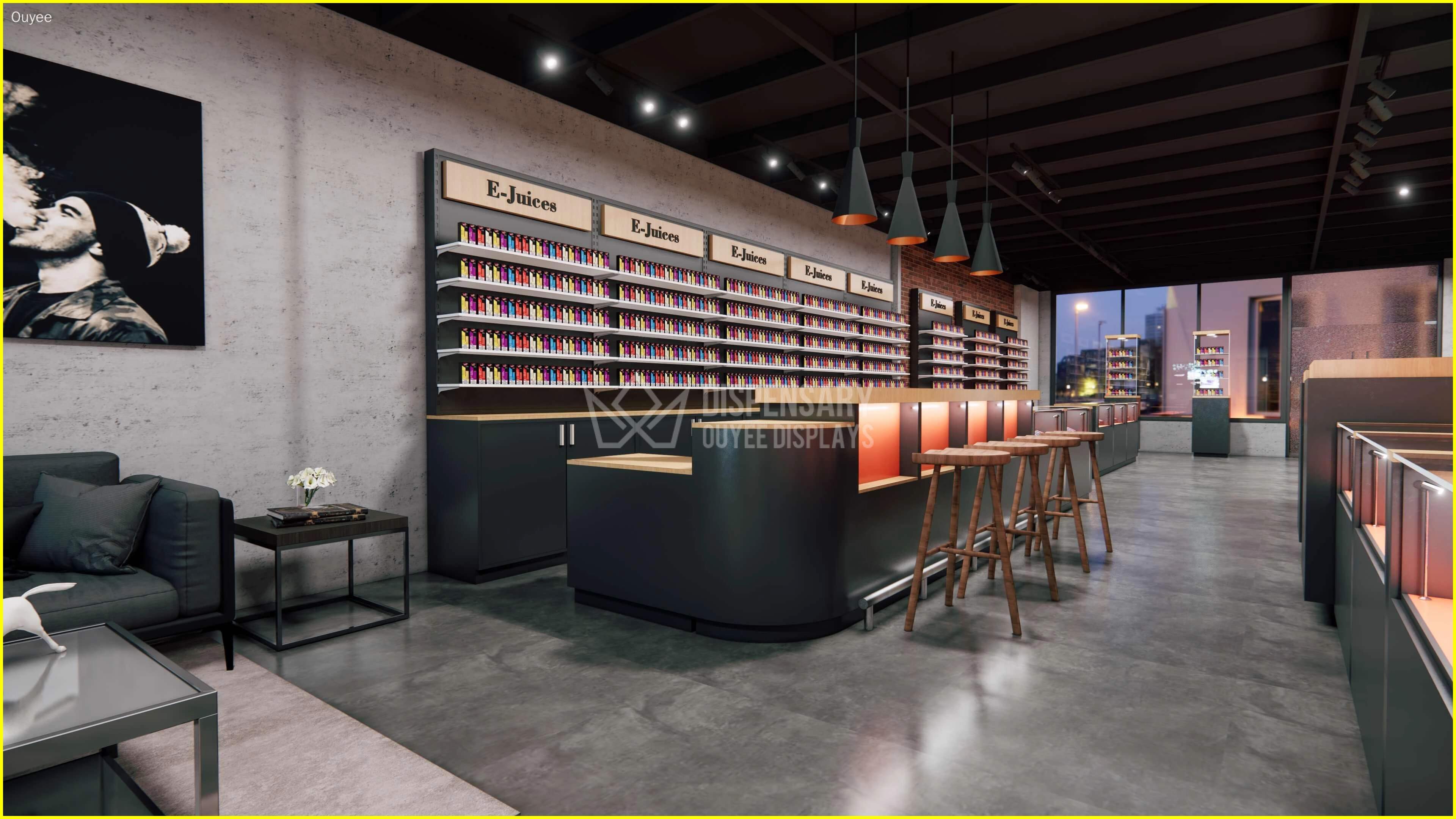 professional custom cbd retail display - Ouyee