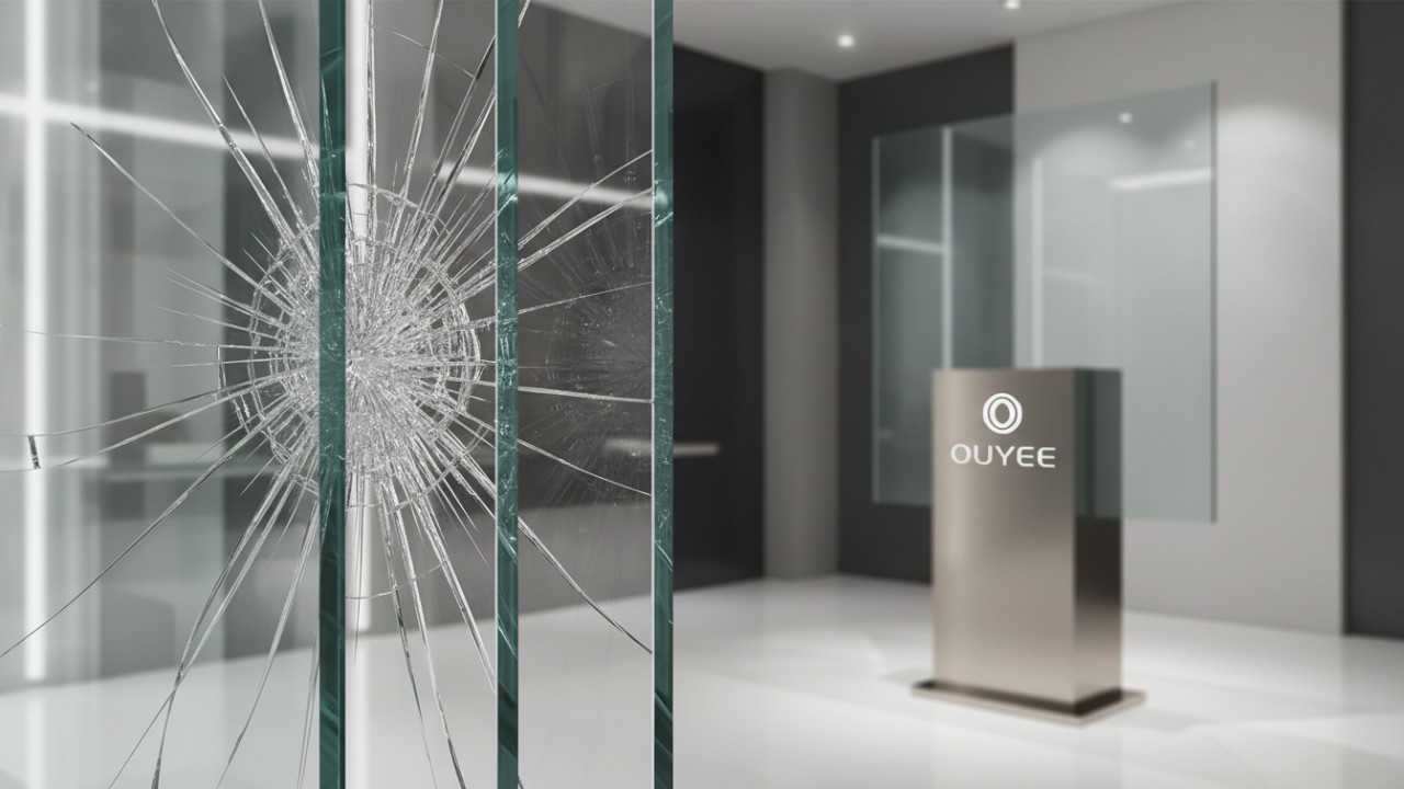 Reinforced security glass for cannabis dispensary inventory protection