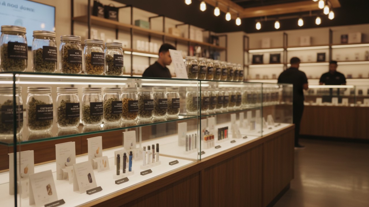 retail marijuana dispensary displays