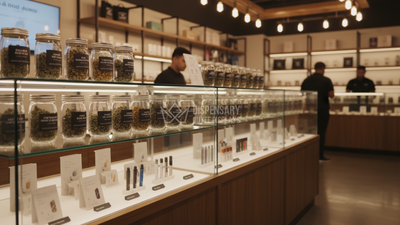 retail marijuana dispensary displays