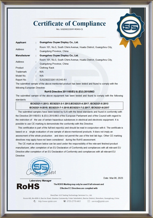ROHS-Certificate - Ouyee ROHS-Certificate - Ouyee