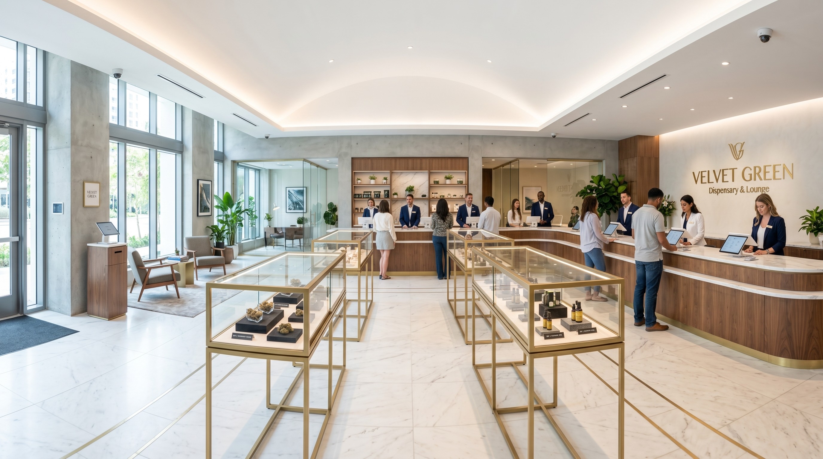 secure modern cannabis dispensary display cases - Ouyee