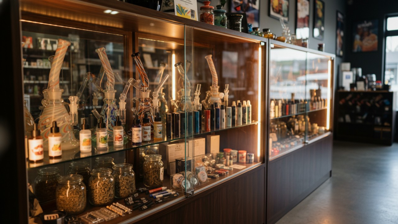 smoke shop display cabinet