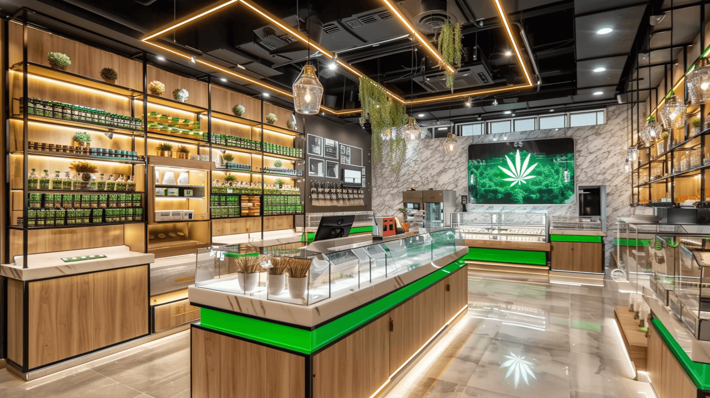 wholesale cannabis glass display cabinet