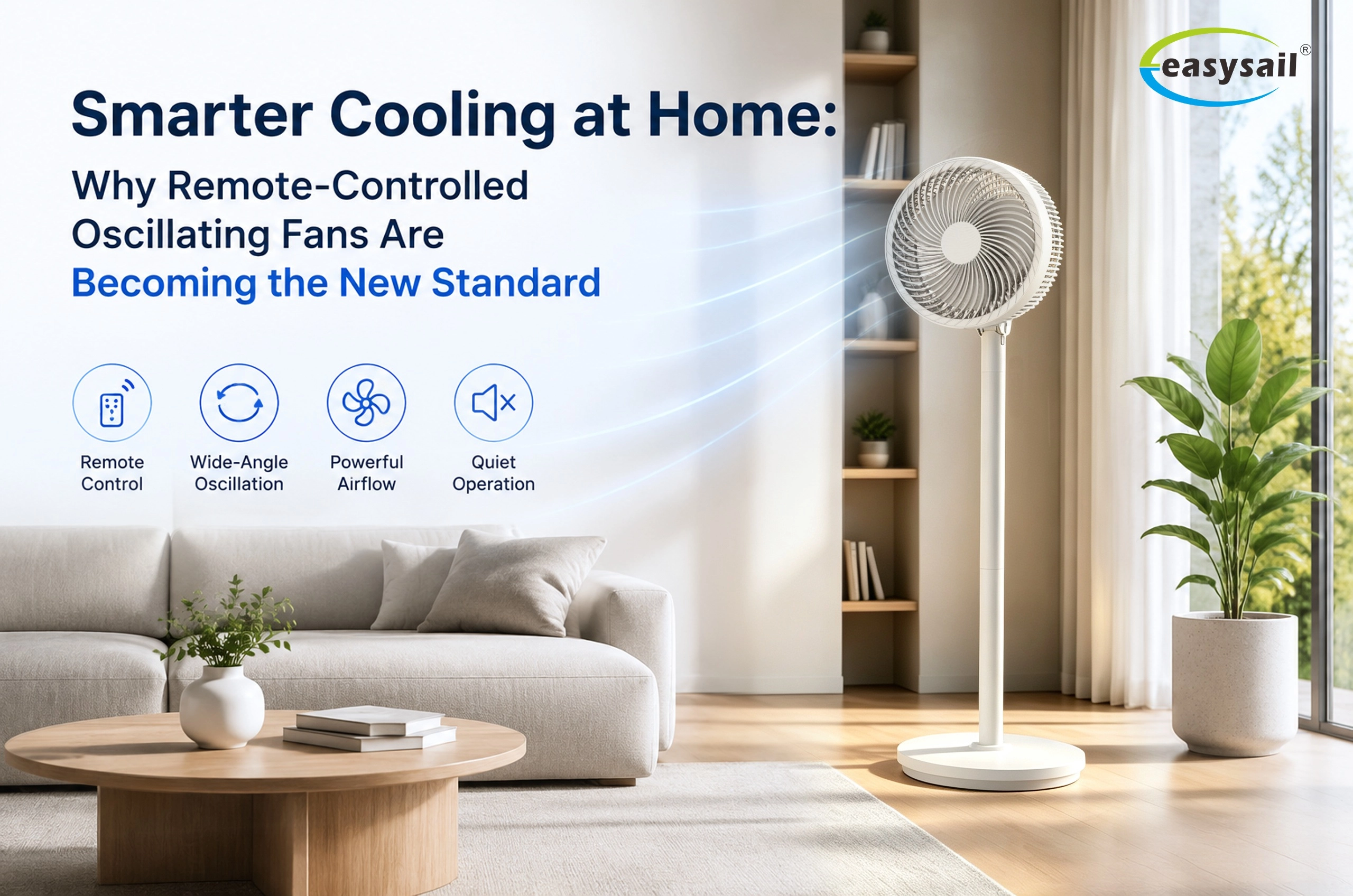 Smarter Cooling at Home Why Remote-Controlled Oscillating Fans Are Becoming the New Standard - Easysail