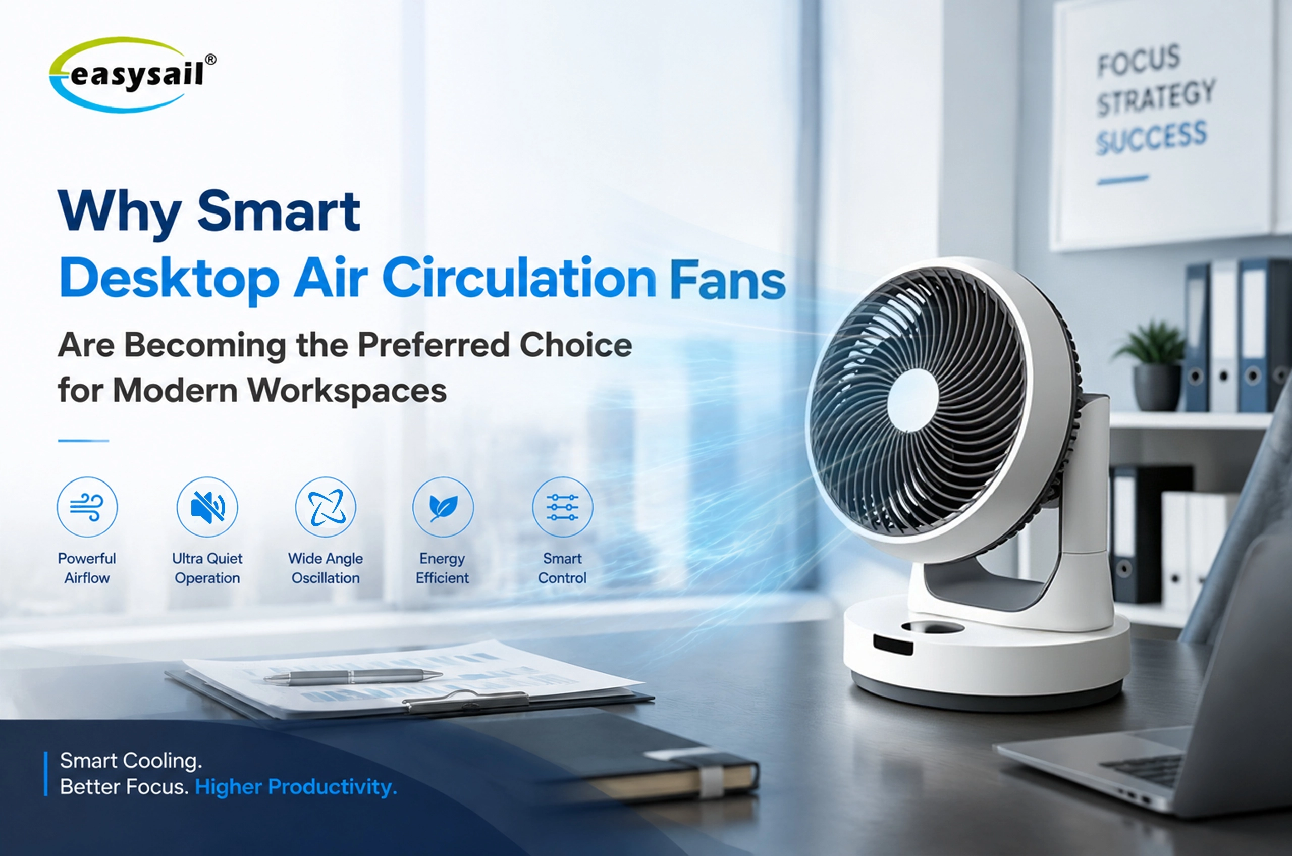 Why Smart Desktop Air Circulation Fans Are Becoming the Preferred Choice for Modern Workspaces - Easysail