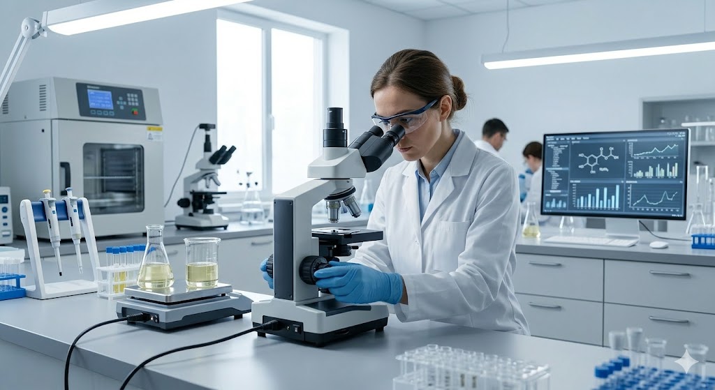 a clean, modern nutraceutical R&D laboratory