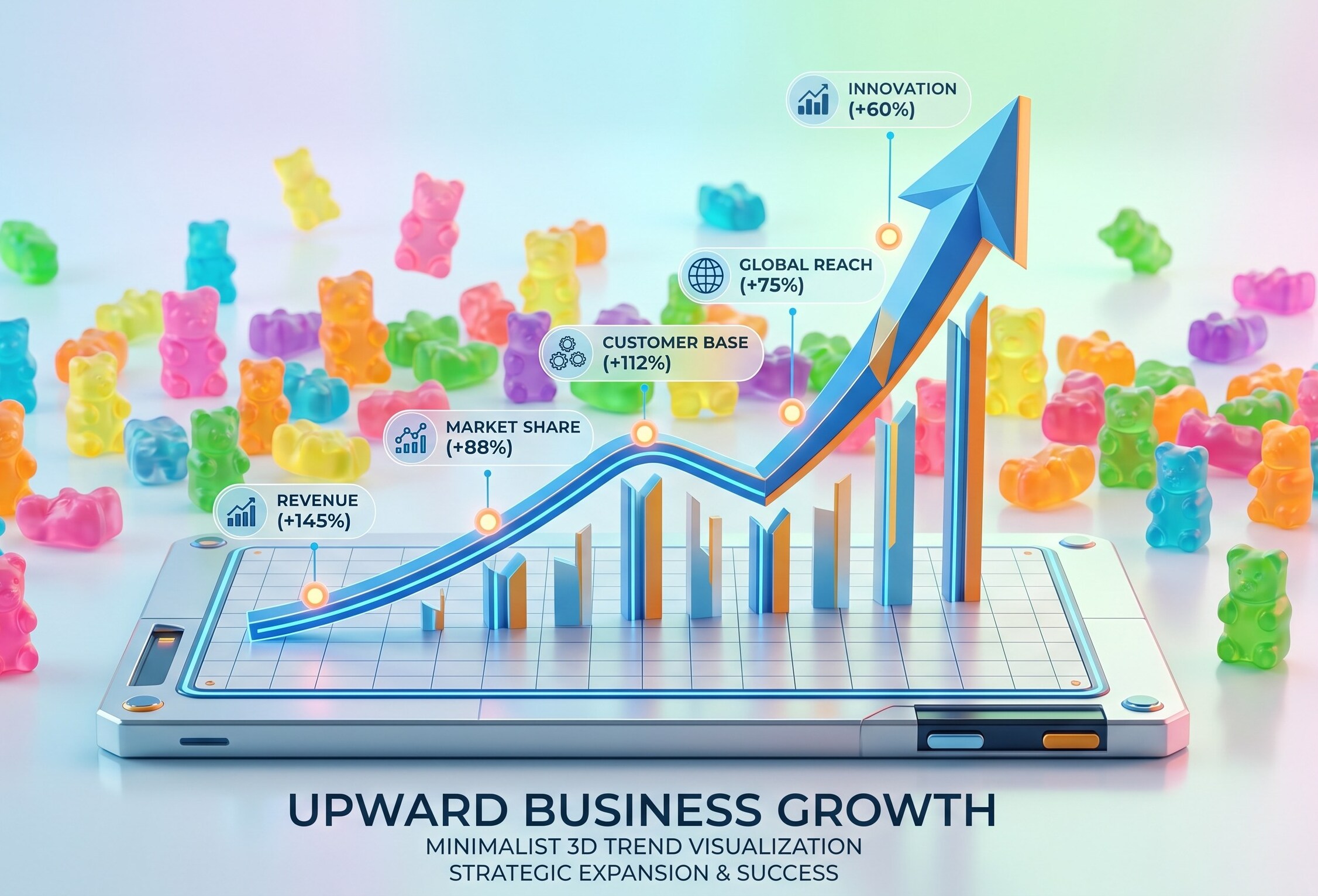 Minimalist 3D business infographic - CSK Biotech