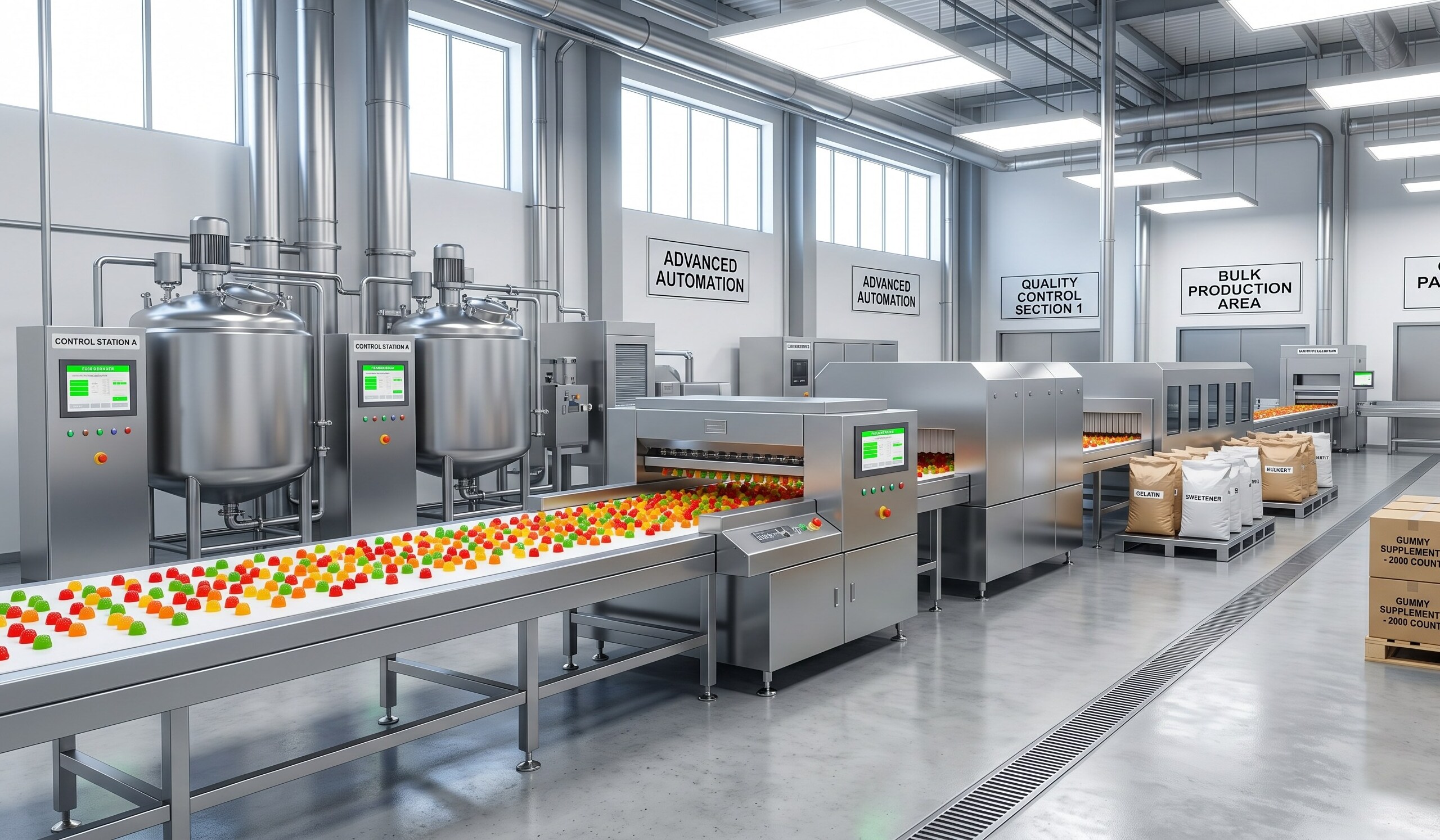 Modern dietary supplement factory