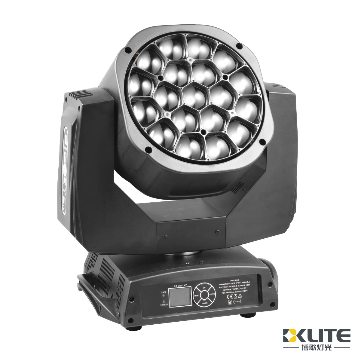 ZOOM Bee Eye K10 19×15W RGBW 4 in 1 LED testa mobile