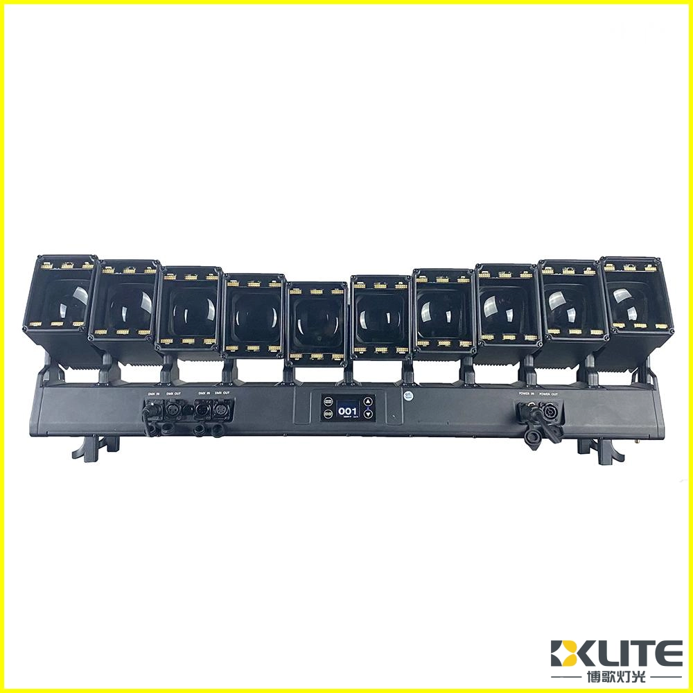 10x80W RGBW 4in1 LED Beam Wash Bar Moving Head Light With LED Ring