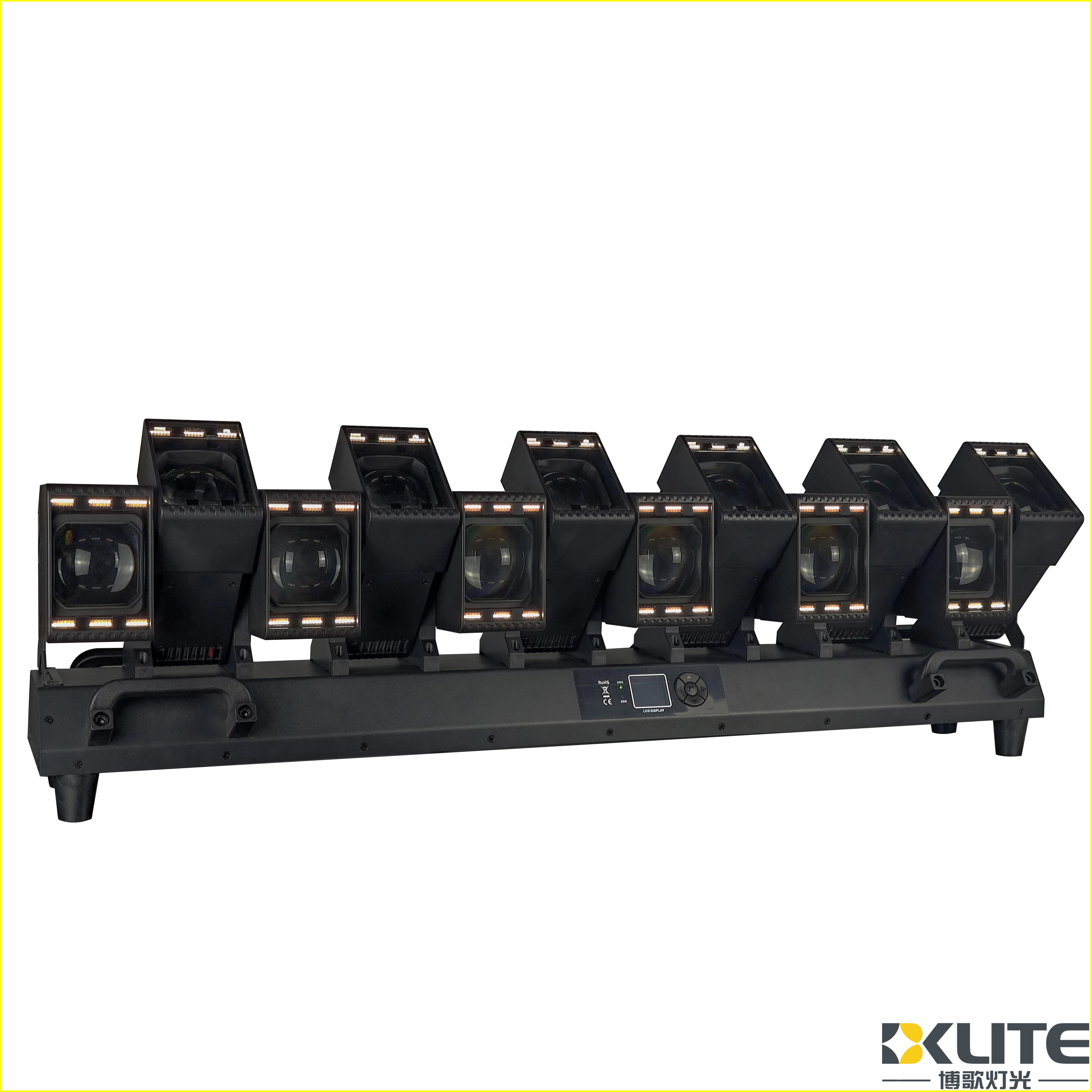 Barra LED Beam Wash 12x60w RGBW con anello LED Barra di lavaggio a fascio LED RGBW 12x60w con testa mobile e anello LED 1