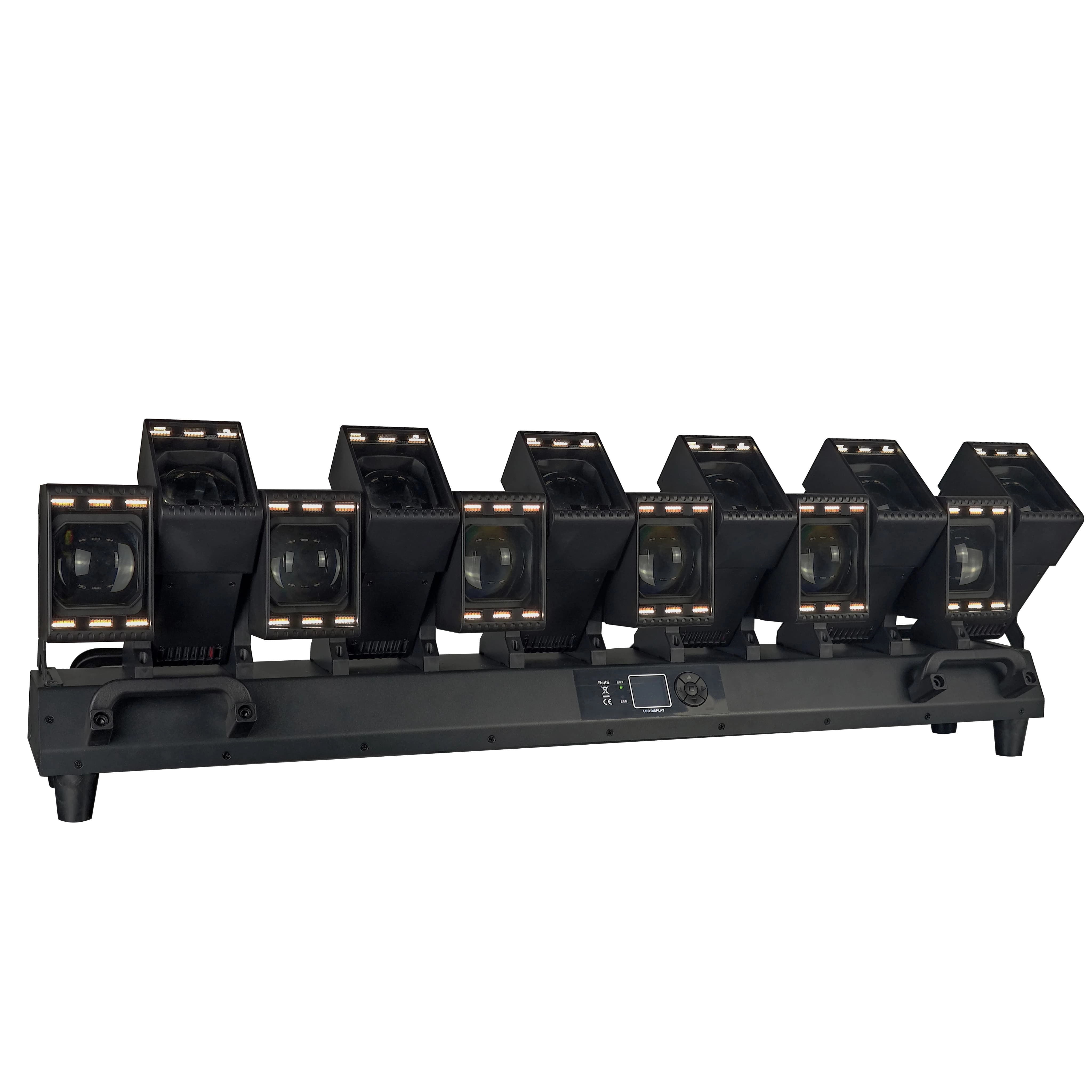 شريط غسيل شعاع LED RGBW 12 × 60 واط مع ضوء متحرك برأس متحرك مع حلقة LED 1
