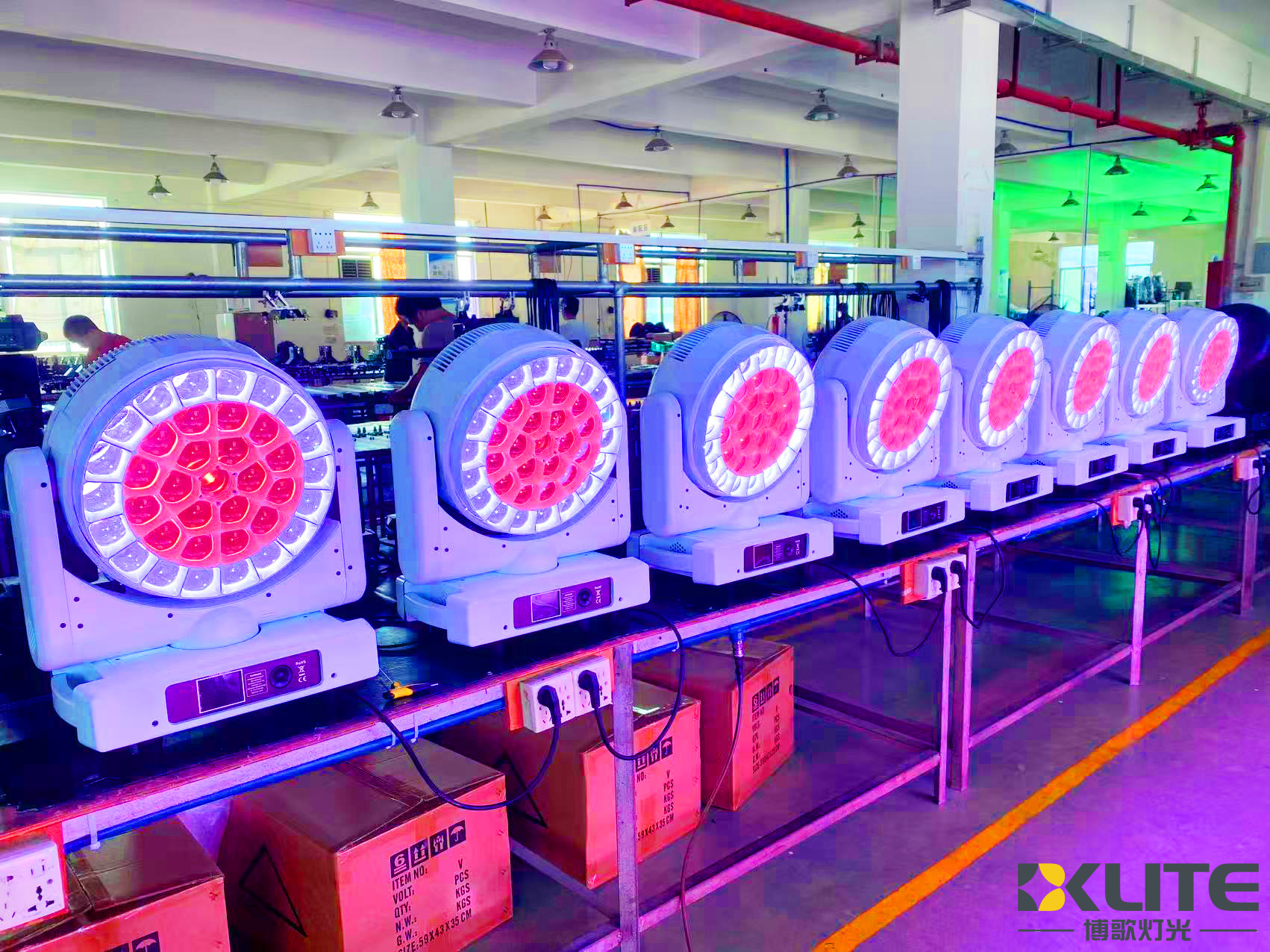 37x40w white housing stage light0 37x40w white housing stage light0