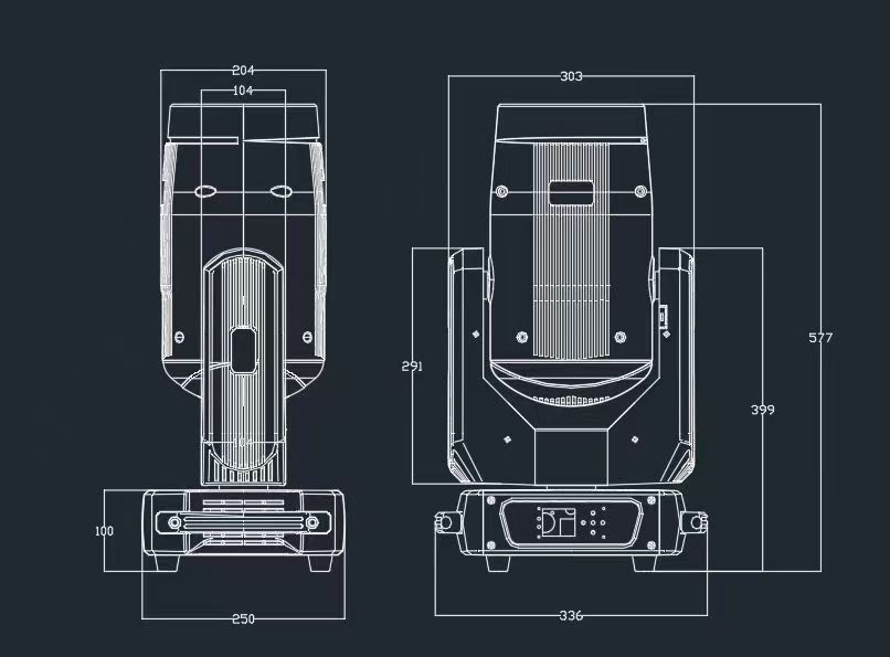 450w facelight dimension