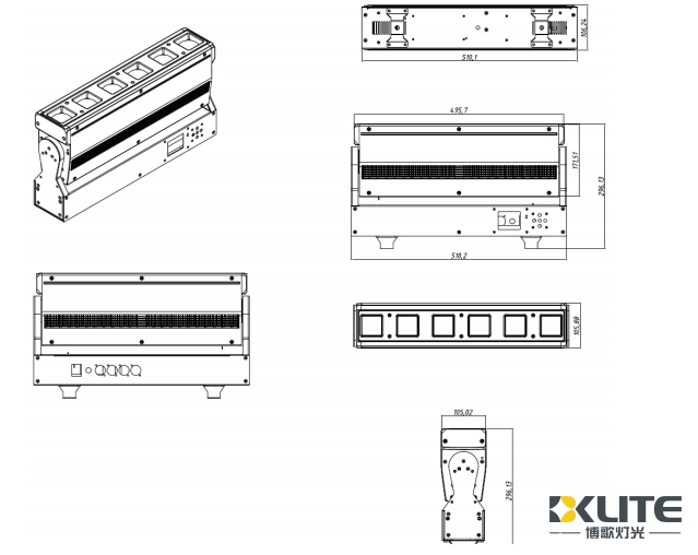 Dimensioni 640W Dimensioni 640W