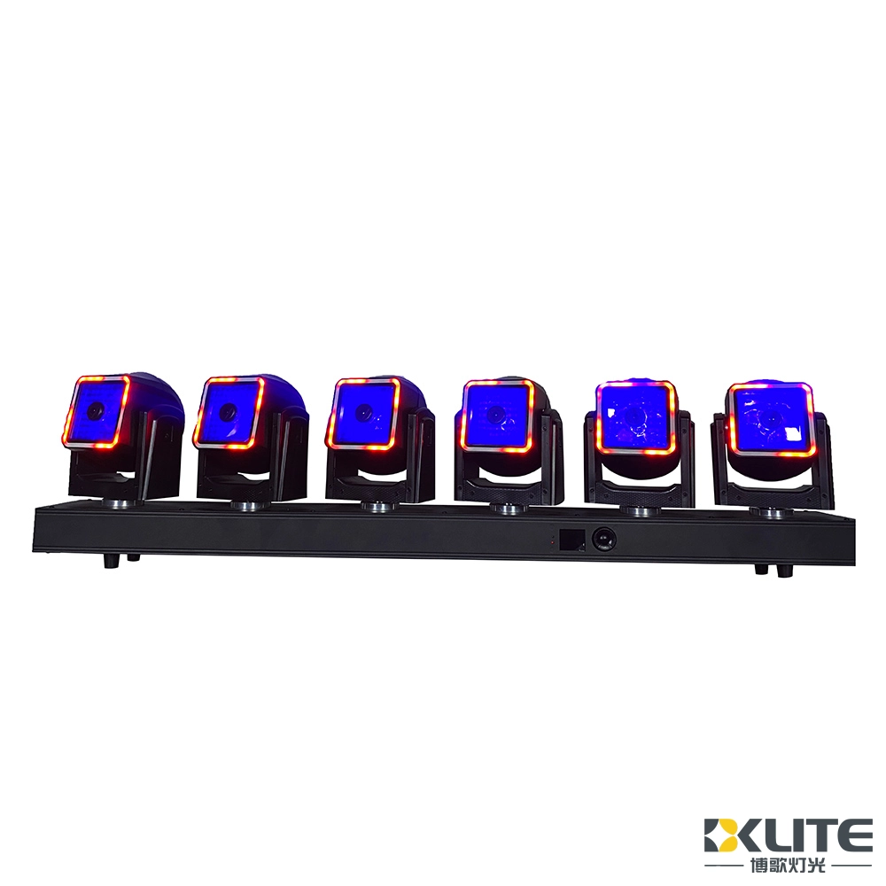 6 luces LED RGBW 4 en 1 de 60 W con cabezal móvil y barra de píxeles (3 unidades) Barra de píxeles LED 4 en 1 RGBW de 60 W con cabezal móvil (6 unidades)