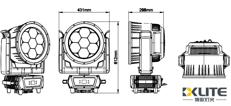 7x180w dimension 7x180w dimension