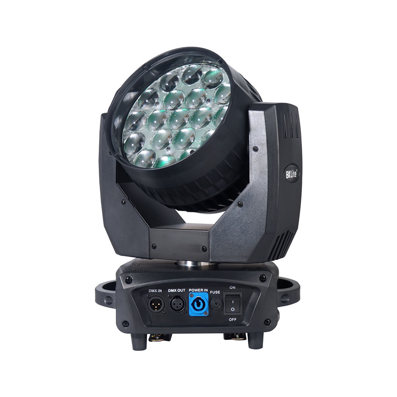 Aura ZOOM 19x15w RGBW 4 in 1 LED Wash testa mobile con retroilluminazione 5