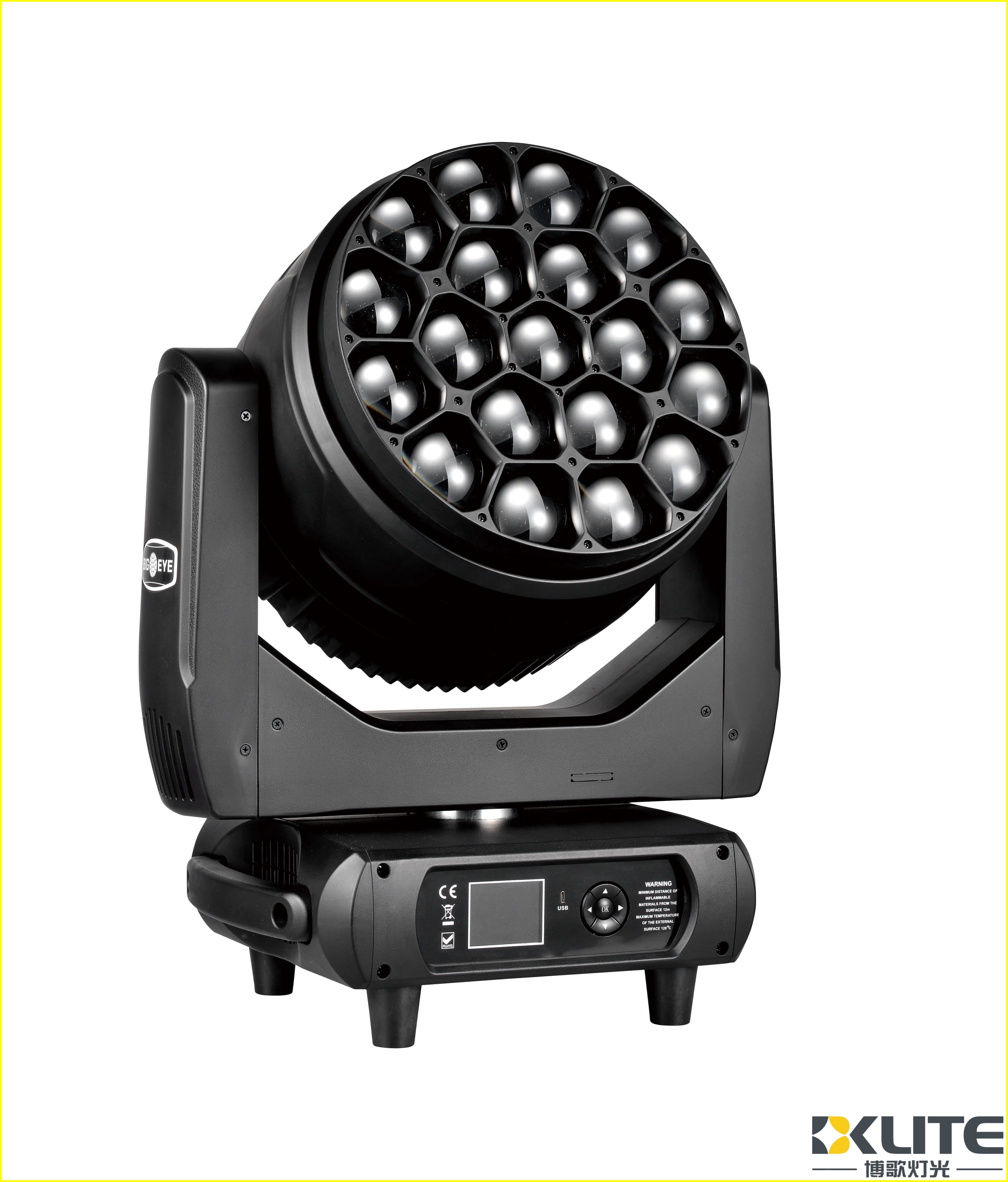 ZOOM Bee Eye K10 19x15W RGBW 4in1 LED Moving Head Light3