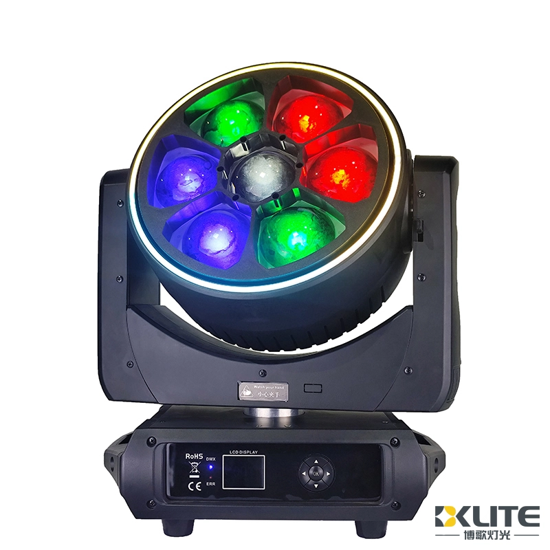 Cabezal móvil LED ZOOM Bee Eye 7×60W RGBW 4 en 1