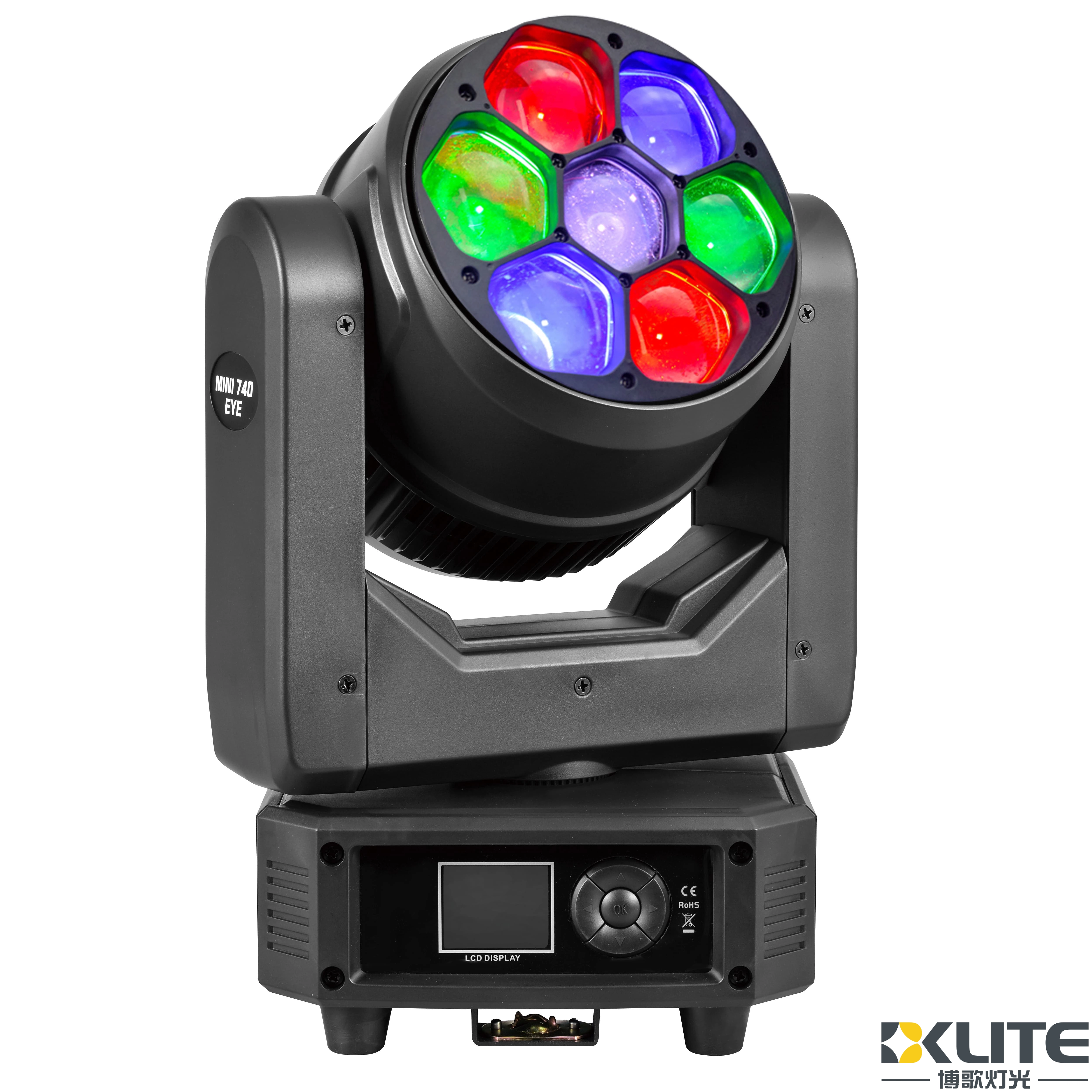 Mini Bee Eye 7x40W RGBW 4 en 1 LED luz de cabeza móvil2