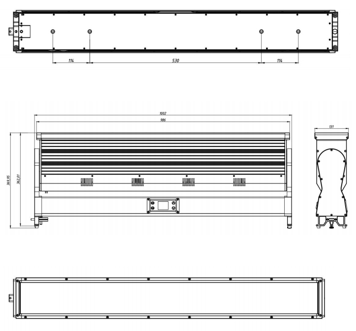 IP65 1060 Size chart