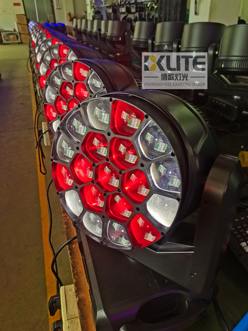 mini alloggiamento bee eye k10 19x15w led mobile