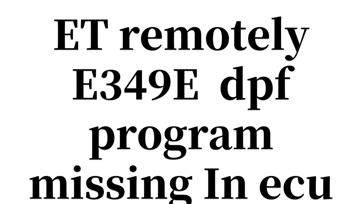 remotely renew DPF program to without C13 program in ECU for E349E in middle