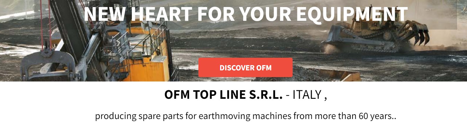 OFM TOP LINE S.R.L. excavator electrical parts machine manufacturer