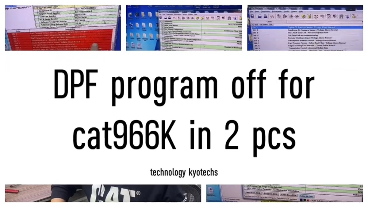 DPF program off for CAT966K in 2 PCS
