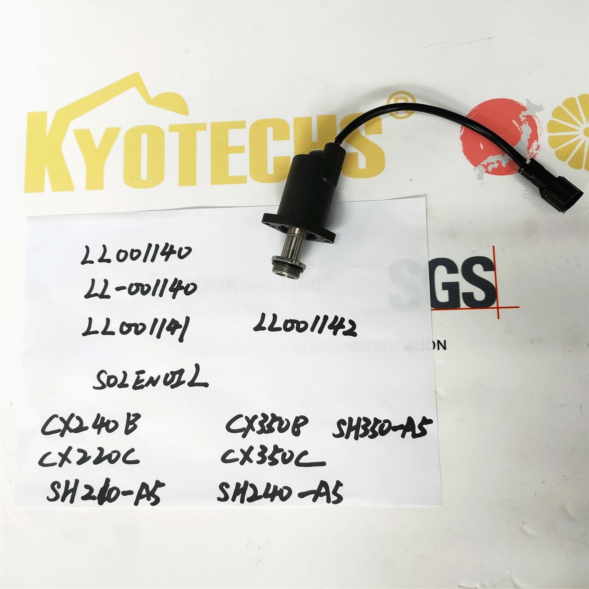 LL001140 LL-001140 LL001141 LL001142 CX240B CX350B SH350-A5 CX220C CX350C SH210-A5 SH240-A5 SOLENOID