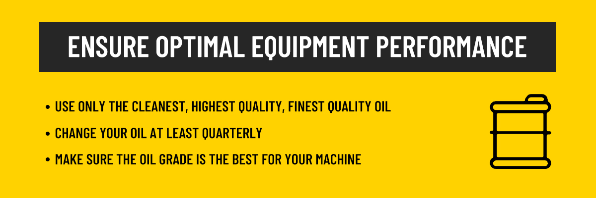 Ensure optimal equipment performance